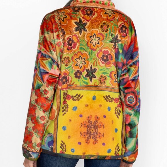 New Johnny Was Joan Zip Sherpa Jacket, reversible jacket. - Picture 6 of 13